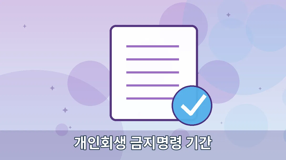개인회생 금지명령 기간 안내 이미지 5