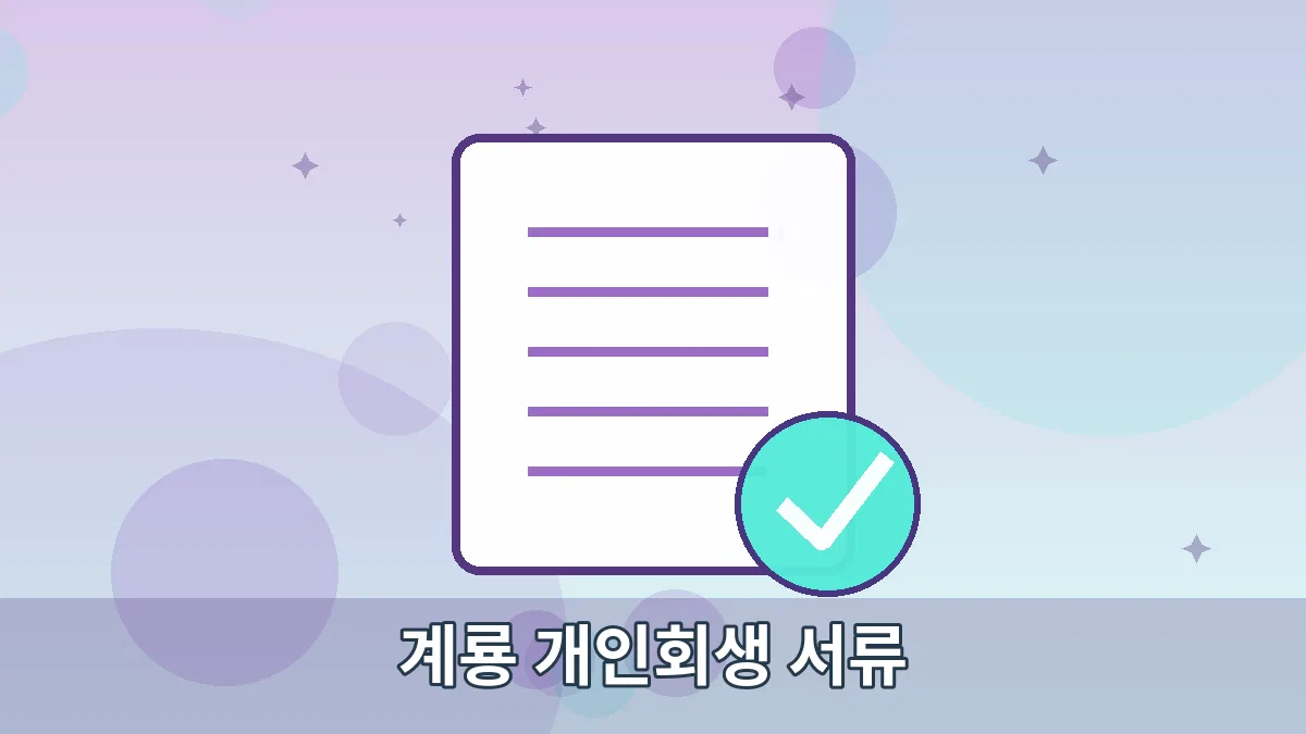 계룡 개인회생 서류 안내 이미지 4